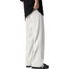 FAIRWHALE Men's Sports Pants Spring Autumn American Style Sweatpants Youth Wide-Leg Casual Pants Fleece Lined Light Gray M