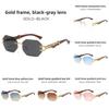 Leopard Pattern Vintage Wooden Frame Sunglasses With Uv400 Protection For Fashion And Driving