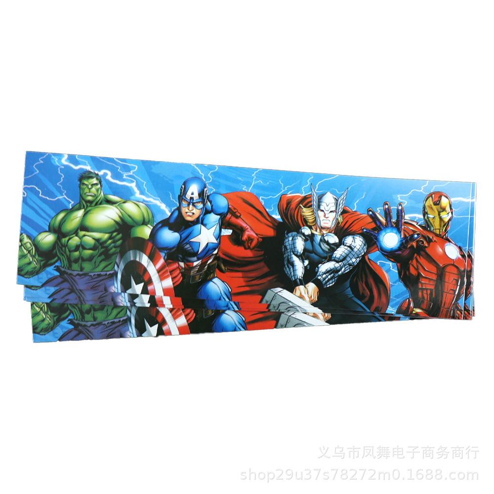 Cartoon Avengers Theme Children'S Birthday Party Ornaments Invitation Cami Flower Box Paper Hat Paper Towel Flag
