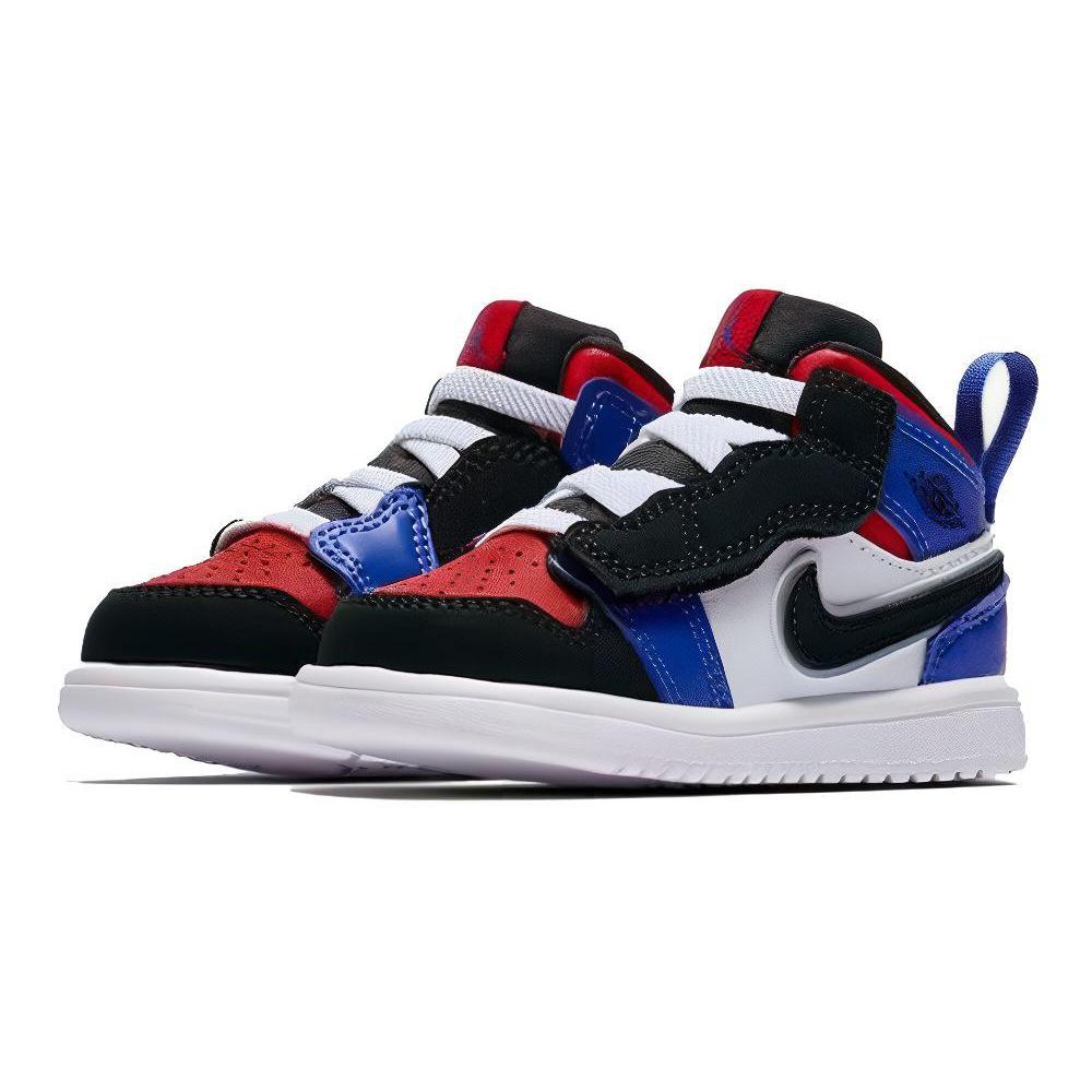Jordan Air Jordan 1 Mid Alt Vintage Mid top Children's Basketball Shoes Red Blue Children Aged 3 7 Years Old AR6351-124