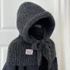Integrated Shawl Balaclava Hats Winter Warm Beanies Caps Fashion Knitted Pullover Hat