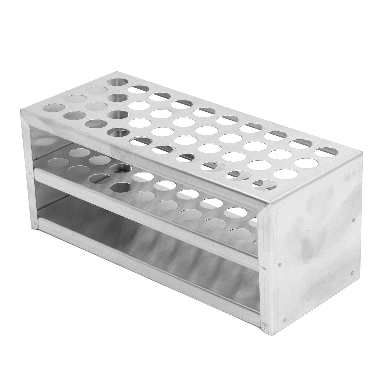 Wosawe Outdoor Sports Test Tube Holder 304 Stainless Steel Test Tube Holder Rack For Laboratory And Studio 14Mm 40 Holes