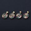 Nidin Hot Sale Initial Multicolor Zircon Necklace Charm Letter Necklace Name Jewelry For Women Men Accessories Party Gift