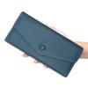 Women Leather Long Wallet Large Capacity Card Holder Phone Purse Zipper Coin Pocket Snap Closure Envelope Clutch