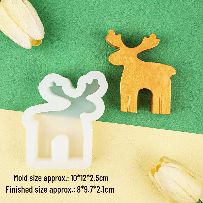 Christmas Reindeer Silicone Mold for Candles, Soap, and Chocolates