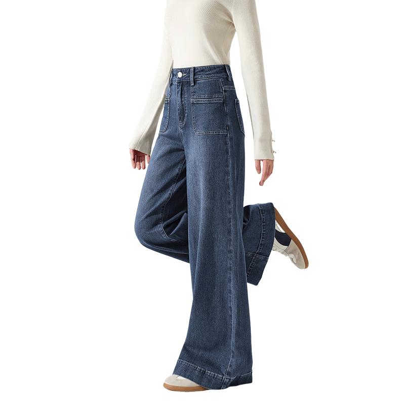 Xiangying Women's Relaxed Fit Wide-Leg Denim Jeans
