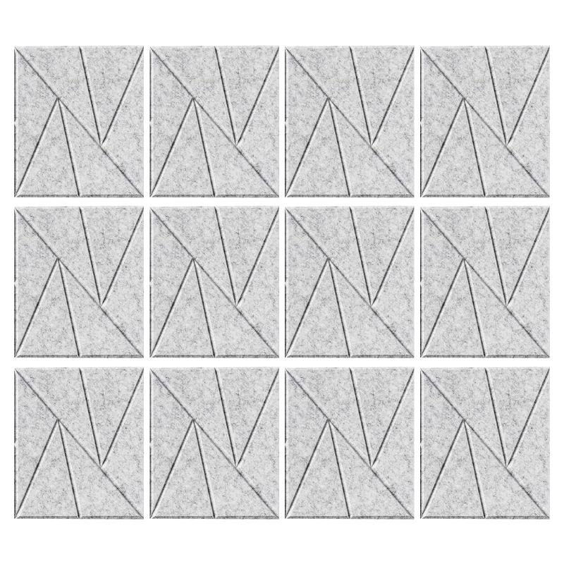 Pack of 12 Square Foam Panels Soundproof Wall Panels Acoustics Tiles Polyester Texture Perfect for Studios Bedroom Wall