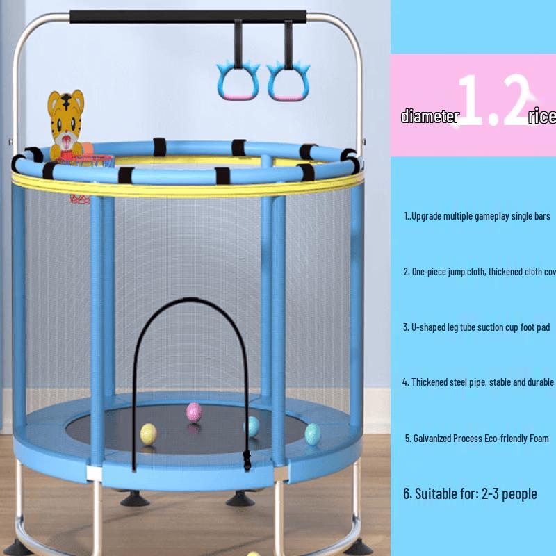 Kids Foldable Indoor Trampoline with Safety Net