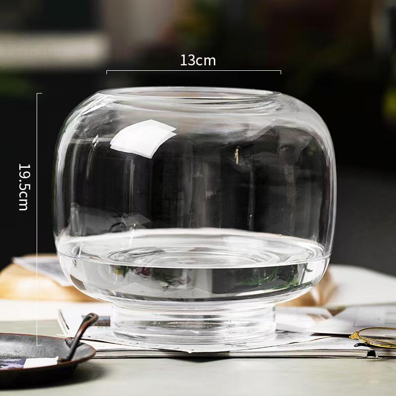 Elegant Large Glass Vase - Luxury Home Decor for Living Room Desktop