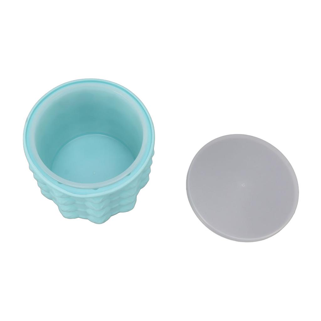 Ice Bucket Silicone Insulated Ice Cube Mold Double Ice Tray for Cocktail Cooling S 11.5x11.5x10cm /