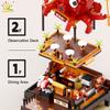 MOC Japan Sushi Octopus Yaki Street Shop model Micro Building Block Model Mini Brick Toy for Children Desk Decor.