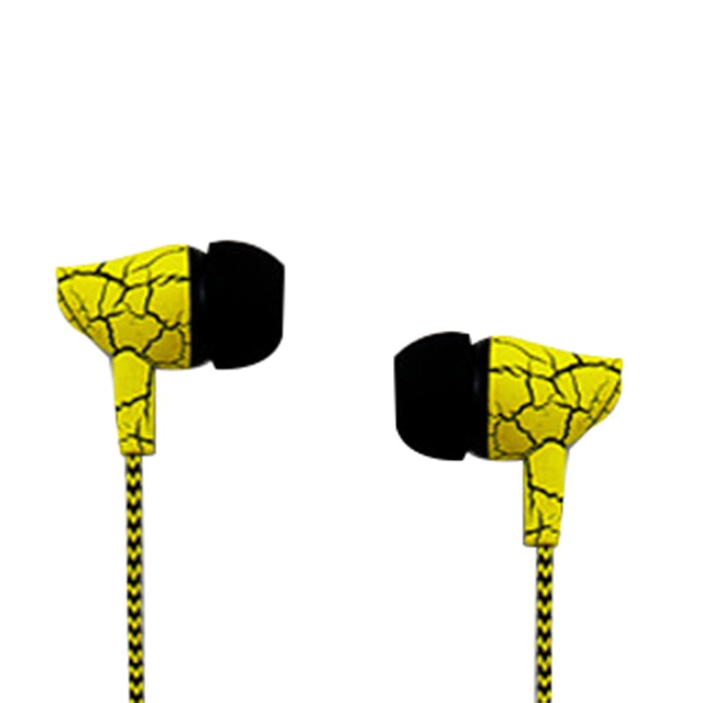 Braided In-ear Mobile Phone Headset Crack Wired Control Earphone With Mic