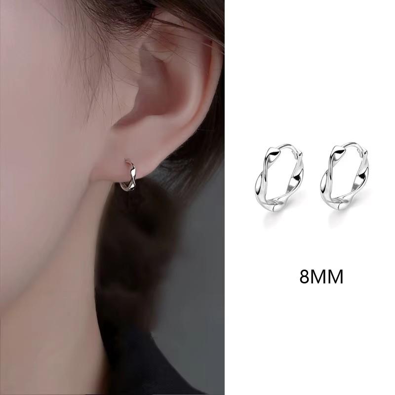 

Fashion Sliver Color Twist Hoop Earring For Women Minimalist Geometric Round Circle Earrings Wedding Jewelry Accessories Gifts