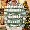 Men's Long Sleeve Christmas Print Pullover Hoodie for Holiday Party and Everyday Wear