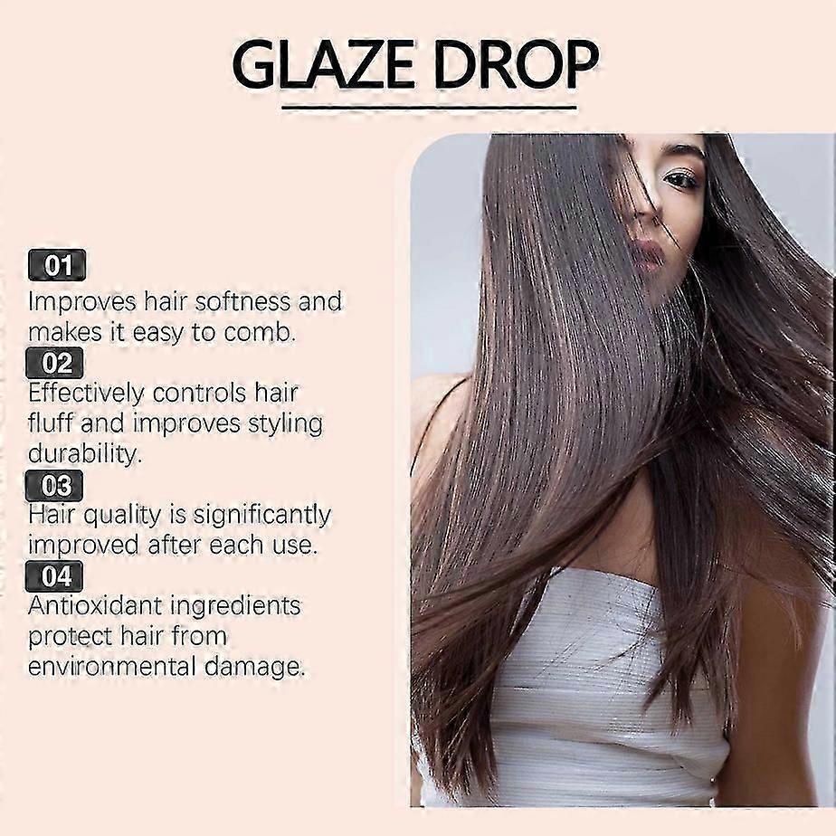 Olio Brillantezza Capelli, Gocce Lucidalabbra Gloss Absolu, Olio per Capelli Brillantezza Anti-Crespo, con Olio di Rosa Selvatica, Capelli Secchi e Danneggiati Idratati e Riparati, 45ML