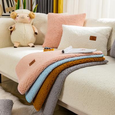 Winter-Sofakissen, verdicktes Fleece, rutschfeste Sitzkissen, einfache, moderne, warme Sofabezug-Schonbezug