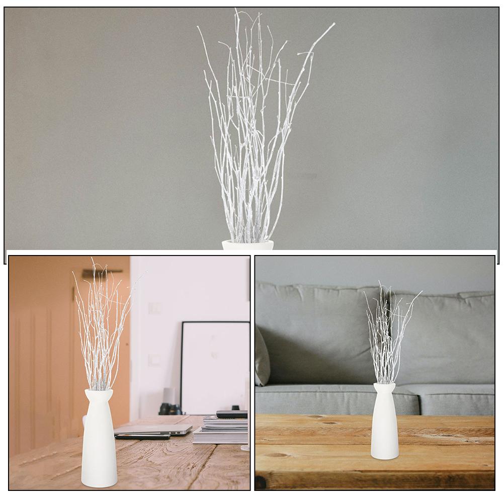 12 Pcs Birch Branch Decoration Decorative Dried Branches Natural for Vase Flower Vases Filler Stems and Small Leaf Indoor
