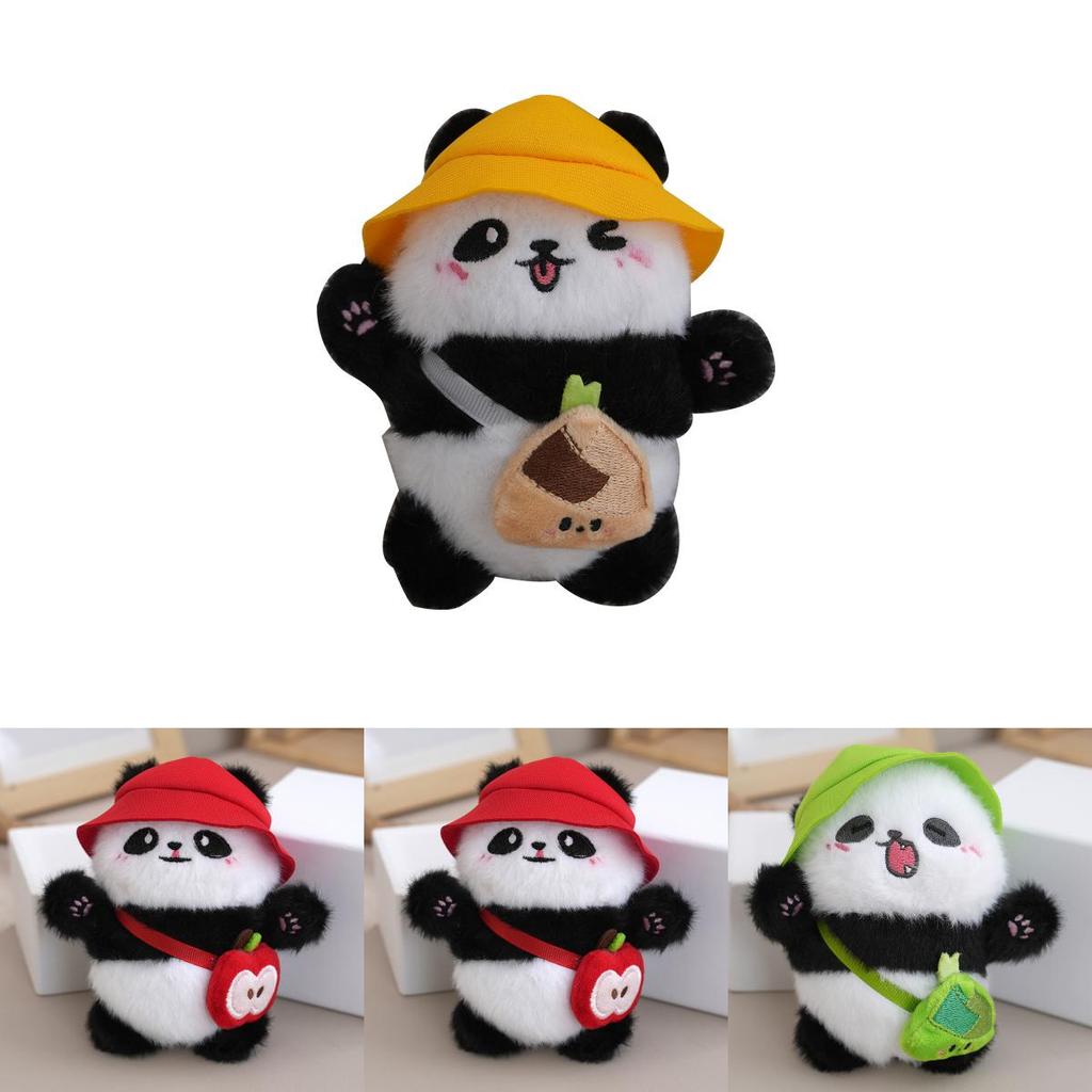 Adorable Cute Plush Panda Keychain Doll Soft Stuffed Animal Backpack Pendant