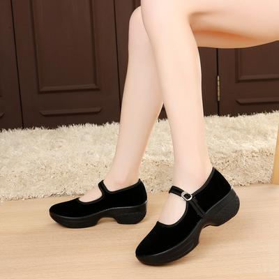 Sapatos Femininos Moda Plataforma Salto Bloco Sapatos Casuais Fitness Caminhada Dança Tênis Luxo Veludo Mary Jane Saltos