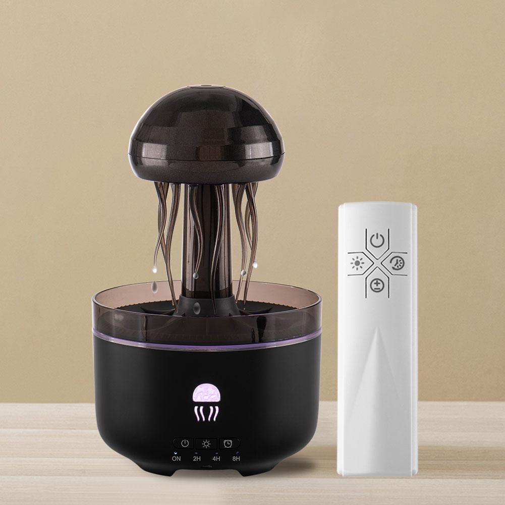 Jellyfish Essential Oils Diffuser Large Capacity Humidifier with 7 Color Lights Jellyfish Aroma Diffuser Raindrop Sleeping Night
