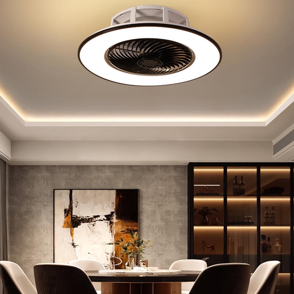 48W 3 Colors adjustment Minimalist Ceiling Lamp Dining Room Bedroom Living Room Lamp Round Fan Lamp Modern LED Ceiling FanLamp With 2.4GRemote Control