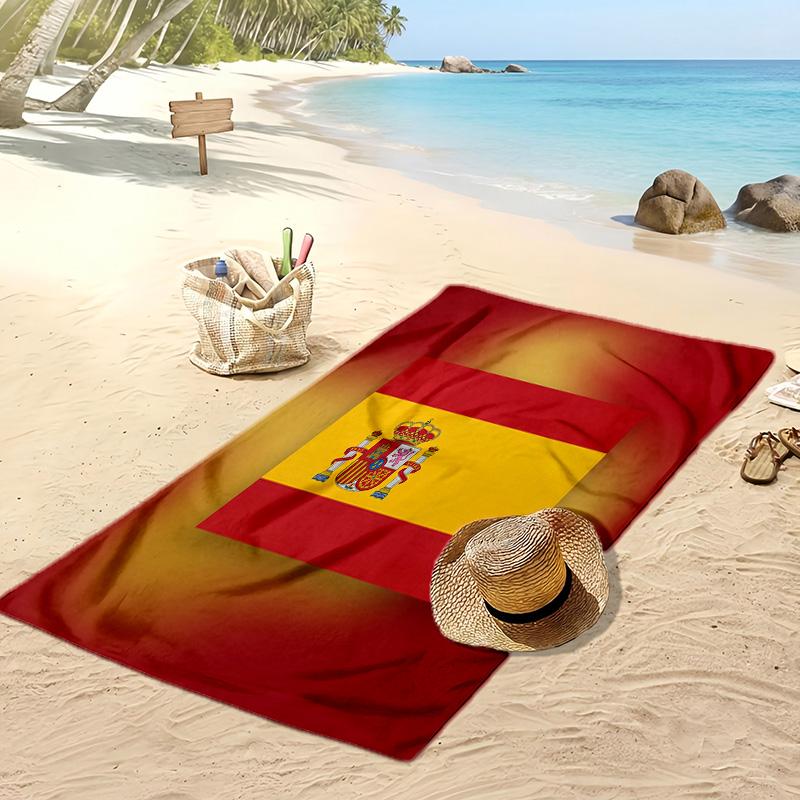 Asciugamano da Spiaggia Stampa Calcio Spagna Asciugatura Rapida Super Assorbente Morbido Asciugamano da Bagno per Nuoto Spiaggia Viaggio Souvenir Regalo