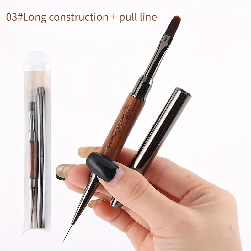 

Элегантные двухсторонние кисти для нейл-арта из сандалового дерева, для точной детализации и придания формы, деревянная ручка, для маникюра и педикюра, аксессуары для нейл-арта