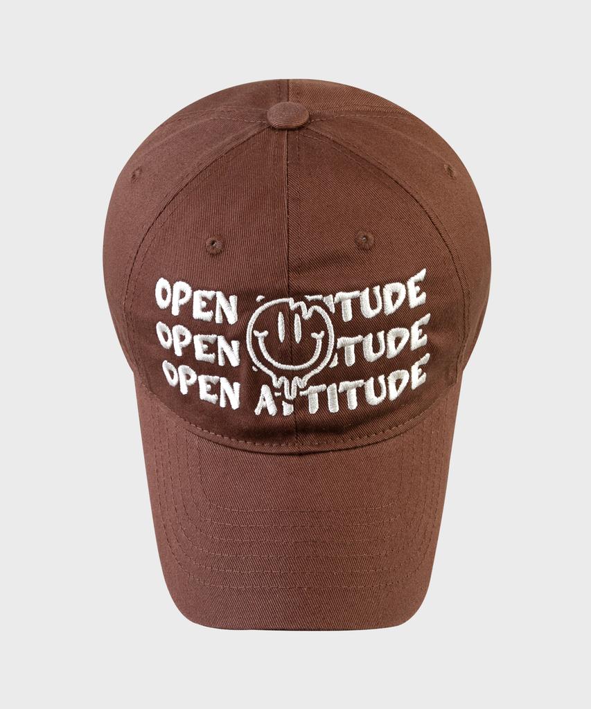 OPEN ATTITUDE Smile Ball Cap-Brown