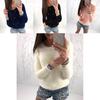 Luxurious Women Plush Beaded Sweater Casual Solid Color Spring Winter Fur Sweatshirt