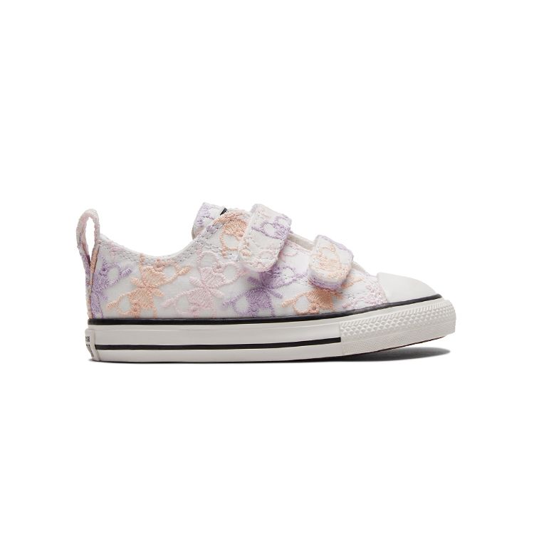 Converse Chuck Taylor All Star Easy-On Low TD Butterfly Embroidery - Pale Amethyst Baby Sneakers White Crimson-Tint A01618C