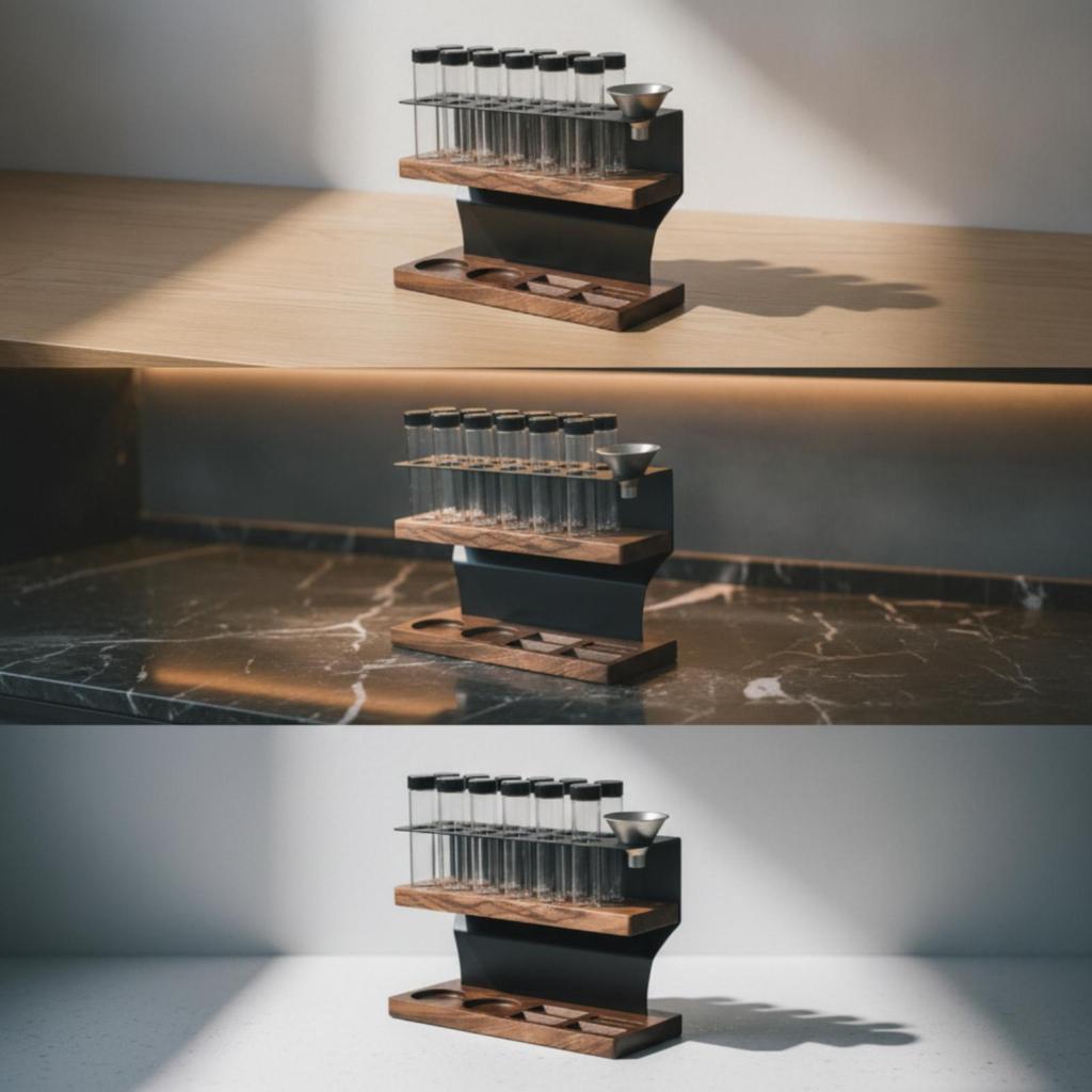 Coffee Bean Storage Rack Single-Dose Organizer Visible for Baristas