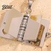 Mini Book Charm Necklace Titanium Steel Openable Pendant Literary Themed