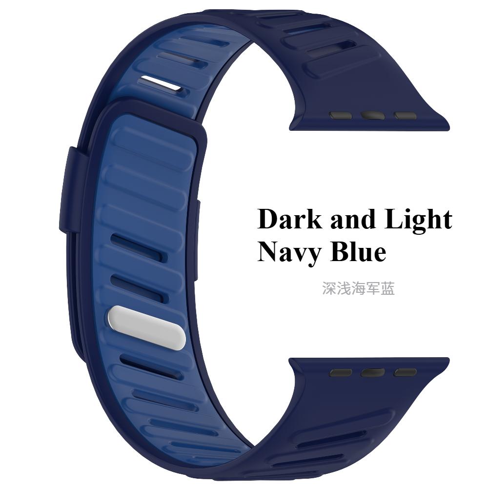 Silicone Sport Band For Apple Watch Ultra 49mm Slanted Buckle Bracelet for iWatch Series 10 46mm 9 8 7 6 5 4 SE 42mm 44mm 45mm Blanted Buckle Strap