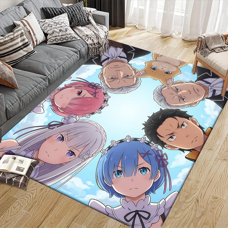 

Cute ReZero Starting Life in Another World Pattern Square Carpet,Area Rug,Carpet Rug for Living Room Bedroom Sofa Playroom Decor,Non-slip Floor Mat 40x60cm( 15x23in )