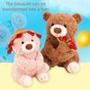 Detachable Rose Bear Plush Toy Romantic Bear Wear Rose Hat Kawaii Bouquet Bear Doll  Gift