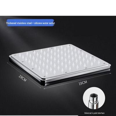 Pressure Boost Square Rainfall Shower Head