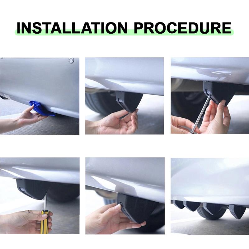 4pcs Universal Car Bumper Anti-collision Blocks Automobile Bumper Flow Block Bumper Protector Black/Carbon Color