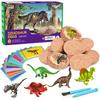 Dig Up Dinosaur Fossil Eggs, Break Open 12 Unique Eggs and Discover 12 Cute Dinosaurs, Easter Digging Toy for 3 4 5 6 7 8 9-12 Year Old Boys