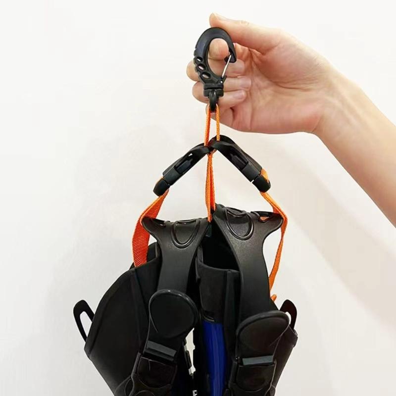 Quickly Adjust Mechanism Fast Detach Fin Strap with Double Buckle for Comfortable Diving Ergonomic Swimming Fin Strap