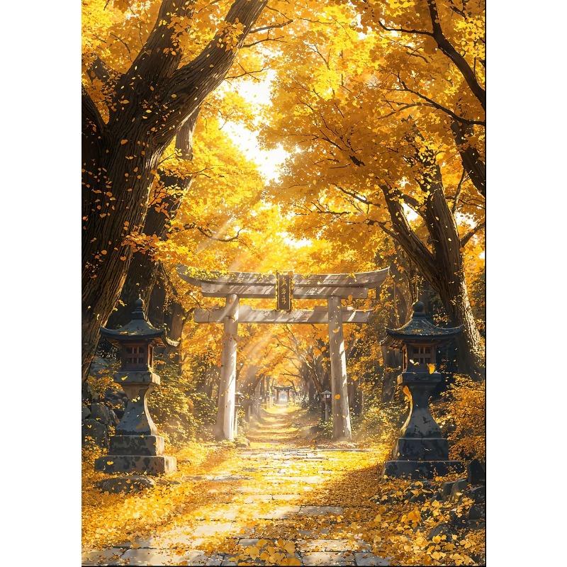 Estetică Japoneză Arhitectură de Sanctuar Peisaj Forestier Postere de Artă Imprimare pe Pânză Imprimare Artizanală Living Dormitor Decor Acasă