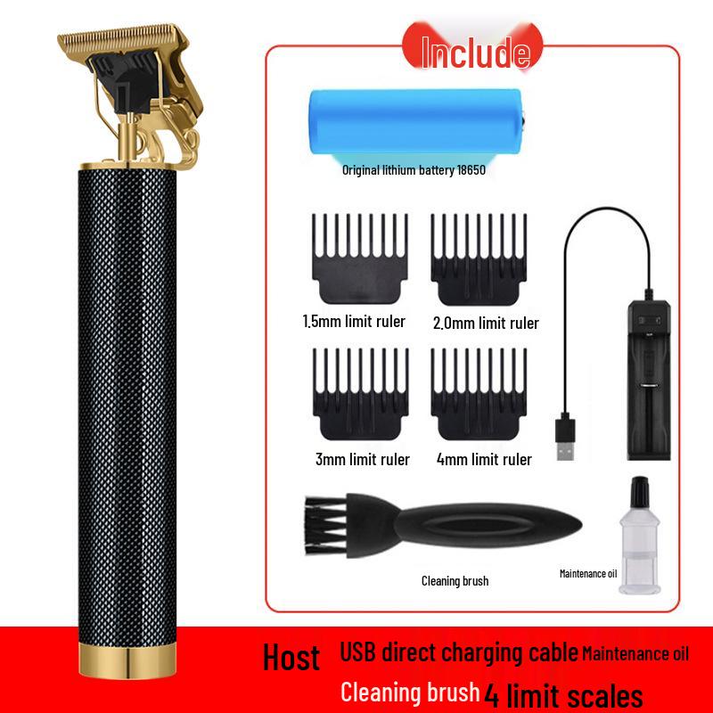 T9 Bald Electric Hair Clipper - Professional Rechargeable Engraving & Oil Head Shaver
