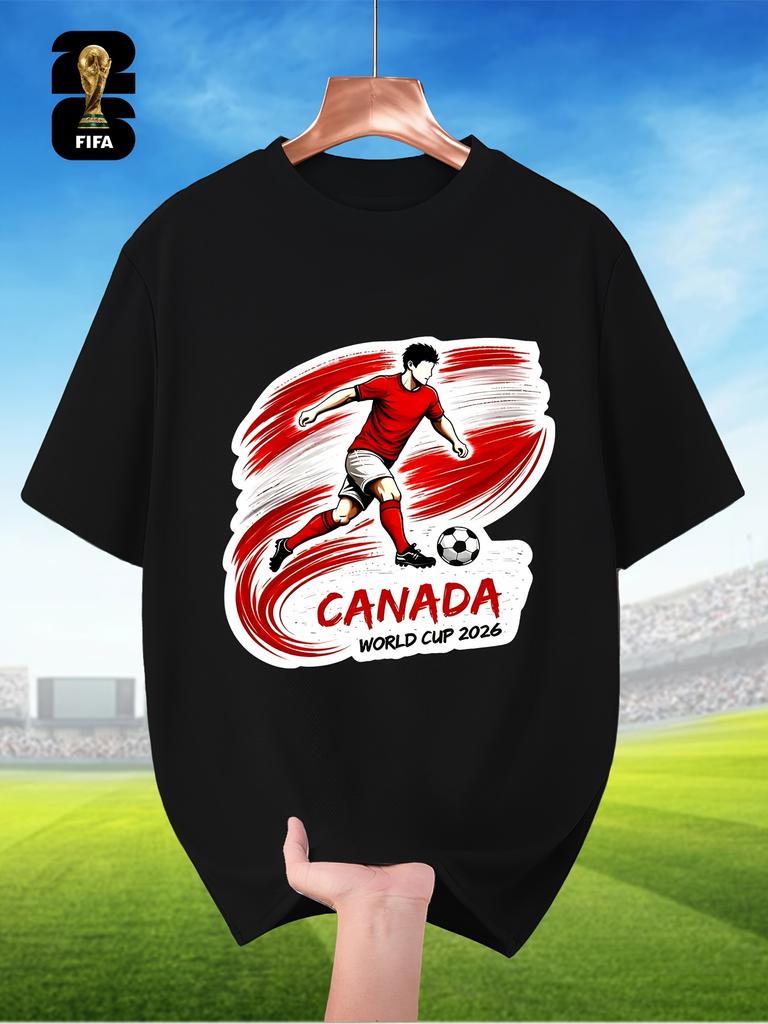 FIFA-Themed Men's Breathable Short-Sleeve T-Shirt for World Cup Gifts, Football Fans Apparel, Birthday Present for Birthdays/Dating/Creative Gifts