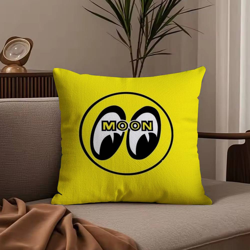 Cute Cartoon M-Mooneyes Pillow Case Anti-dustmite Pillowcase Invisible zipper silky short plush Sofa cushion cover