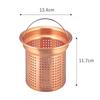 Shimomura Kikaku Drain Strainer, Pure Copper, Deep Type, 134cm, Made in Japan, Antibacterial,