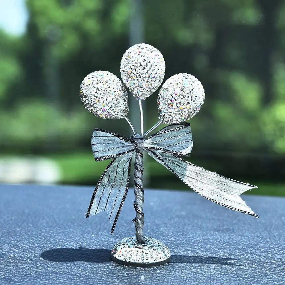 Car Ornament Center Console Decoration Cute Balloon Heart Figure Auto Interior Decoration Pink Dashboard Accessories Gifts