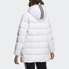 Adidas Neo Down Jacket Solid Color Mid-Length Sports Hooded Down Coat Winter Women Jackets White HF0502