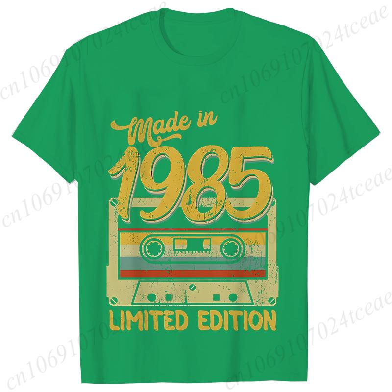 Fashion Birthday Gift for Men T-shirt Vintage Made in 1985 40th Birthday 40 Years Old Tops Summer Streetwear Short Sleeve Tees