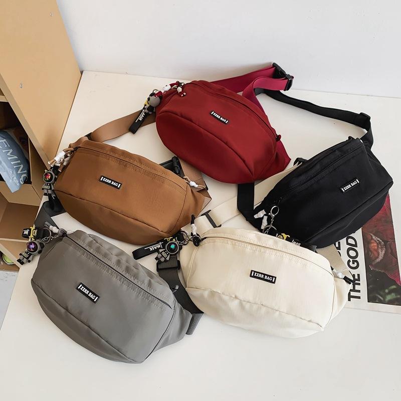 Fashion Couple Fashion Simple Niche Design Breast Bag Trend Casual Versatile Sports Messenger Bag
