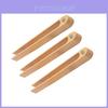 Bamboo Toaster Tongs With Magnetic Grip For Kitchen Cooking And Food Handling