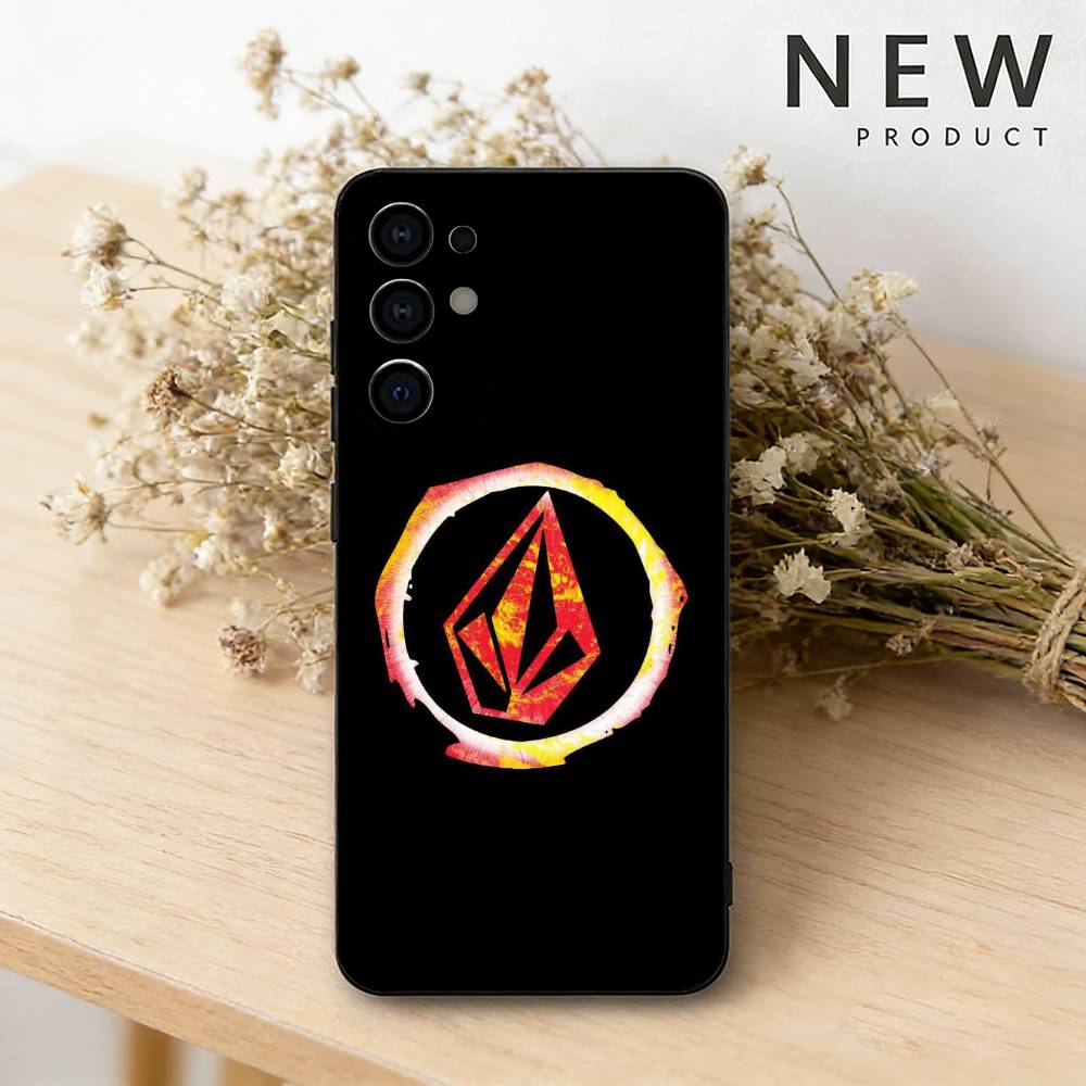 

Volcom sport style Phone Case For Samsung S26,25,24,23,22,21,20,30,Ultra,Plus,Fe,Lite Black Shell Samsung S30Ultra5G